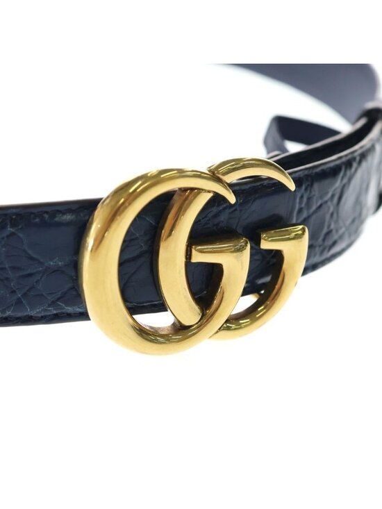 Gucci GG Marmont Gold Leather Belt main image 6